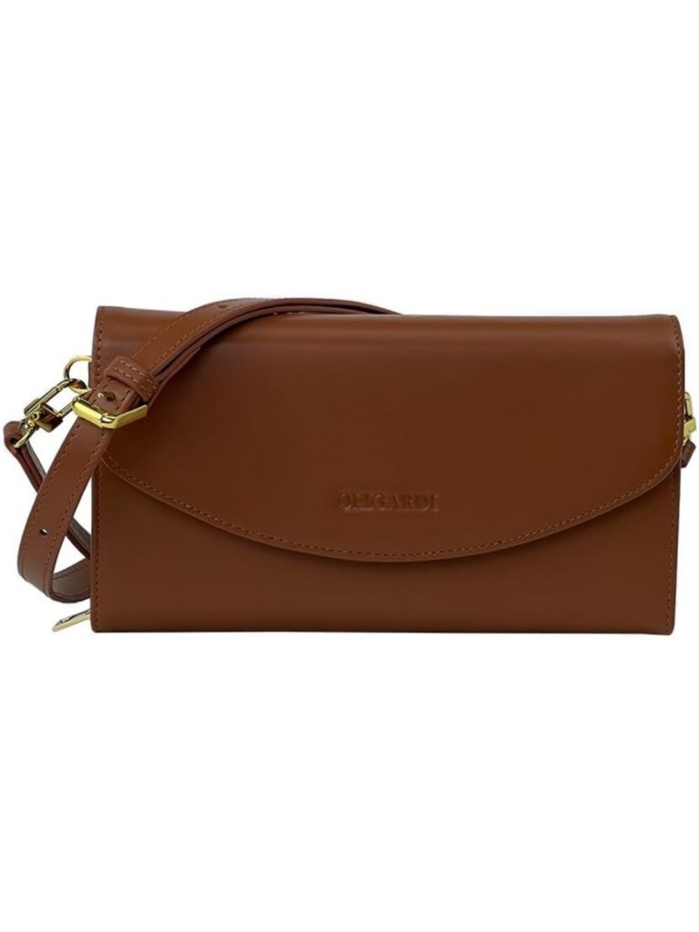 Stylish Mini Leather Crossbody Bag with Card Slots & Phone Pocket, RFID Wallet